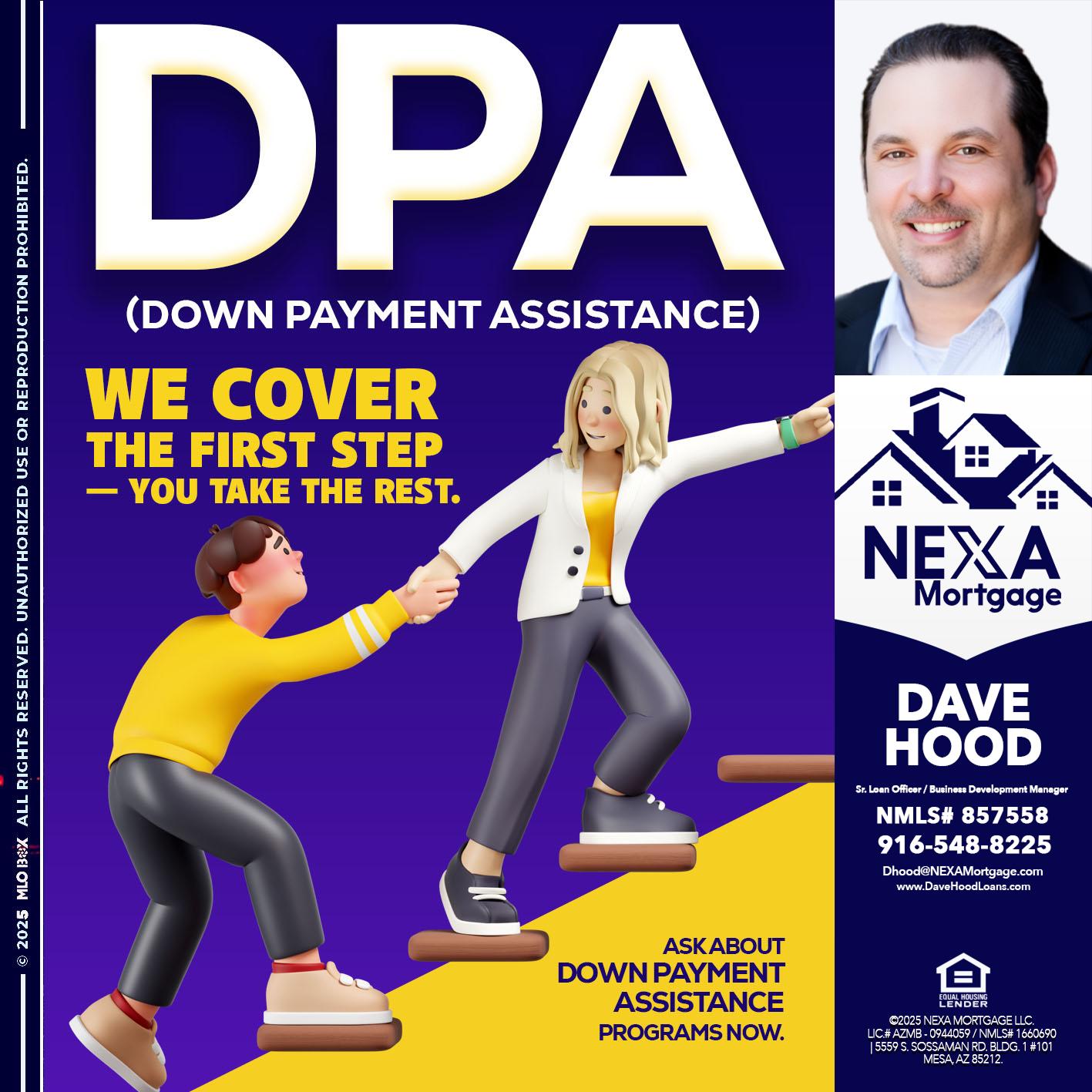DPA LOANS - Dave Hood -Sr. Loan Officer / Business Development Manager
