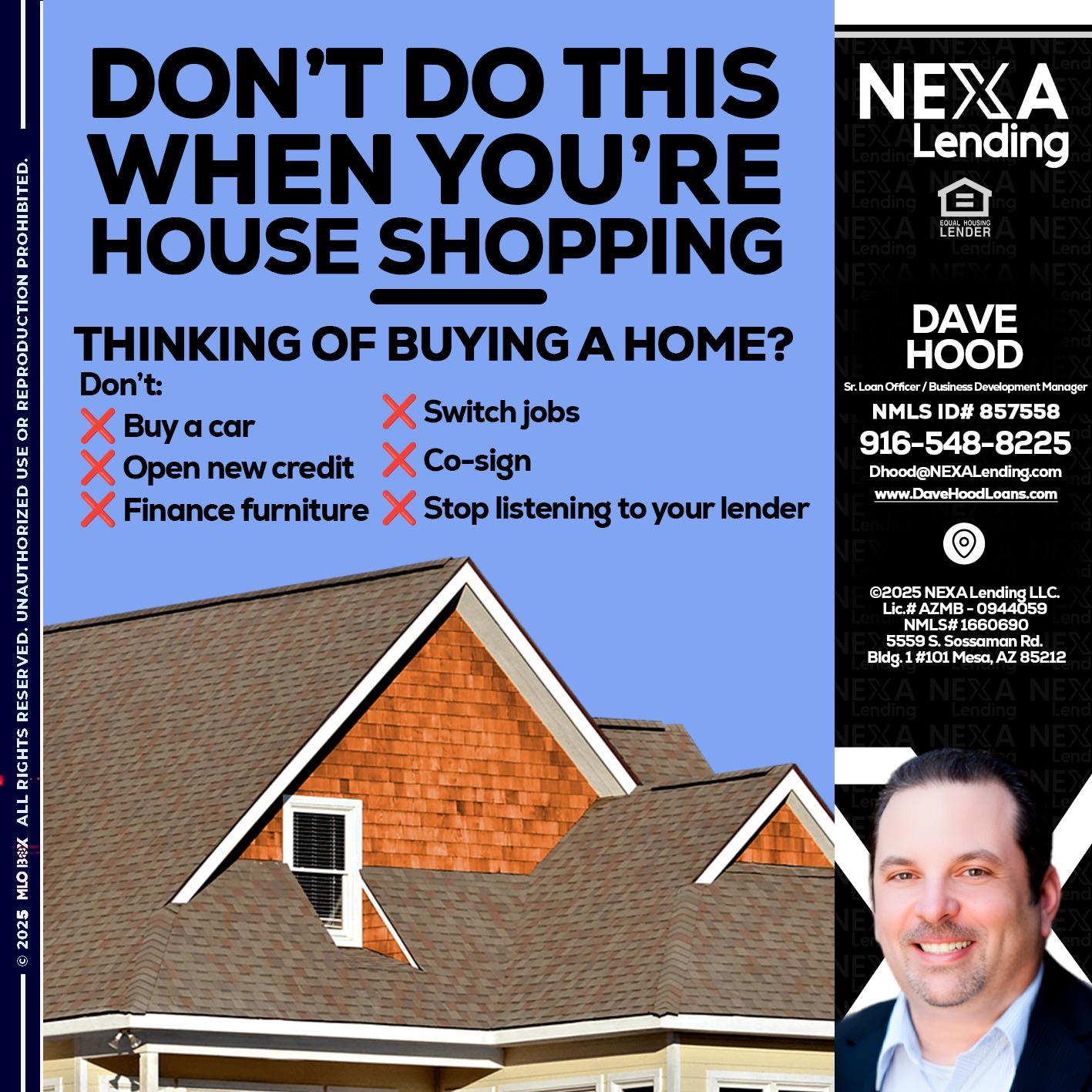 DONT DO THIS - Dave Hood -Sr. Loan Officer / Business Development Manager