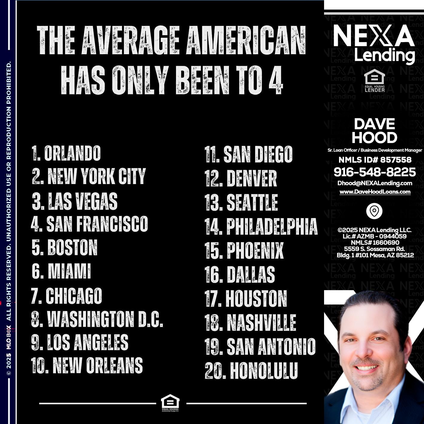 THE AVERAGE AMERICAN - Dave Hood -Sr. Loan Officer / Business Development Manager